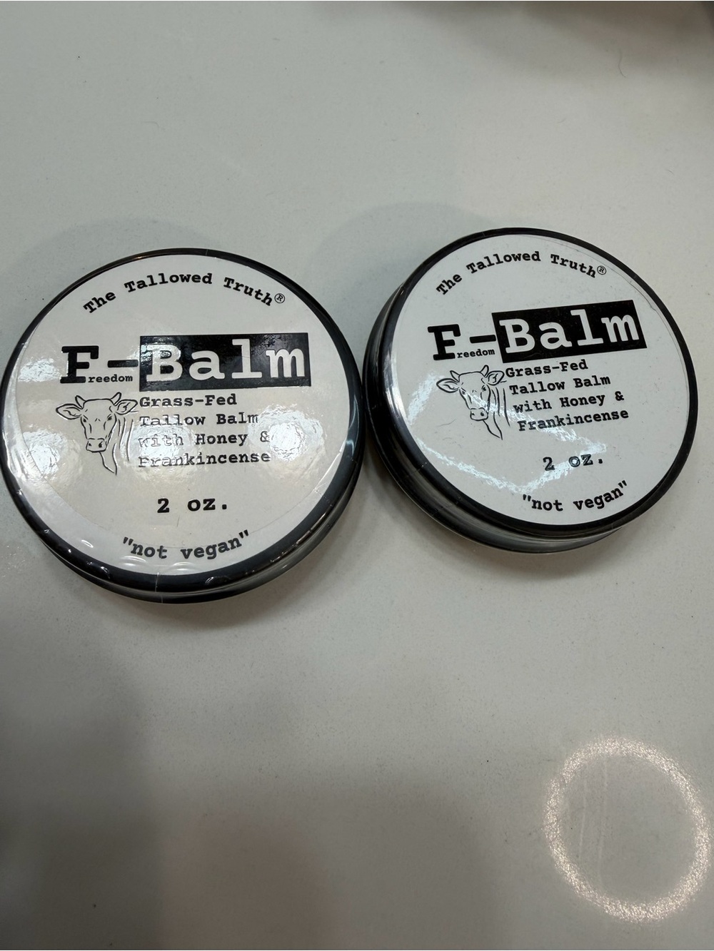 Grass-Fed Tallow Balm with Honey & Frankincense — White